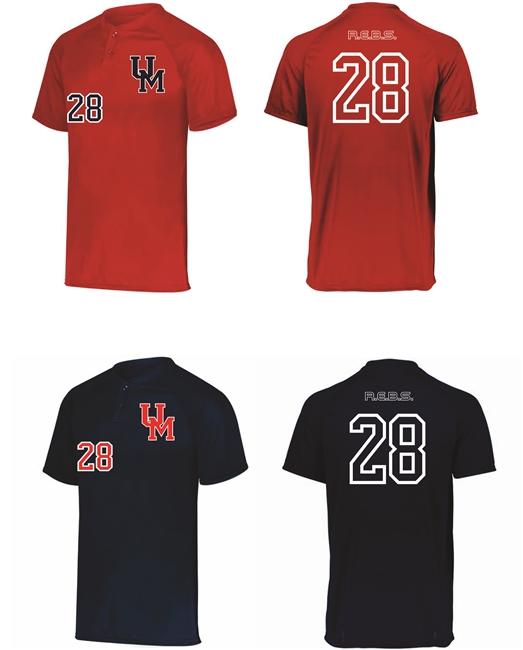 Swayze Crazies Rebels Practice Jersey Replica Red or Navy