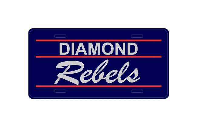 Swayze Crazies Diamond Rebels Metal License Plate