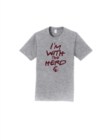 I'm With the Herd  Stallions Tee in Heather Grey