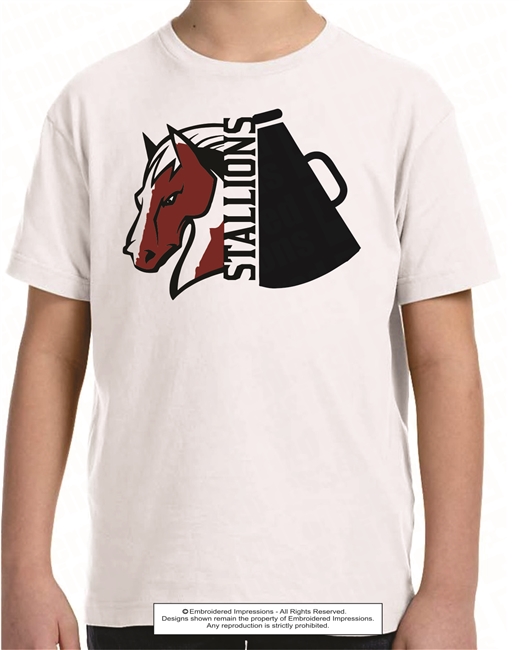 Stallions Cheerleading Tee in White