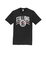 Stressed Stallions Logo Design Tee in Black