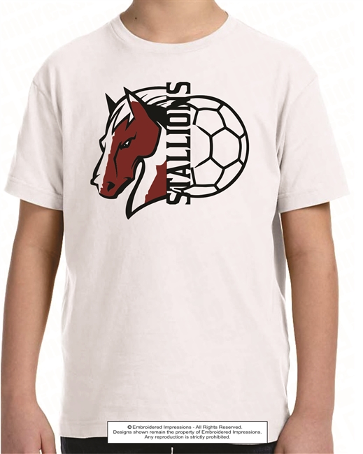 Stallions Soccer Tee in White