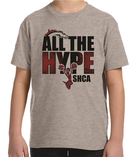 SHCA All The Hype Cheer Glitter Tee