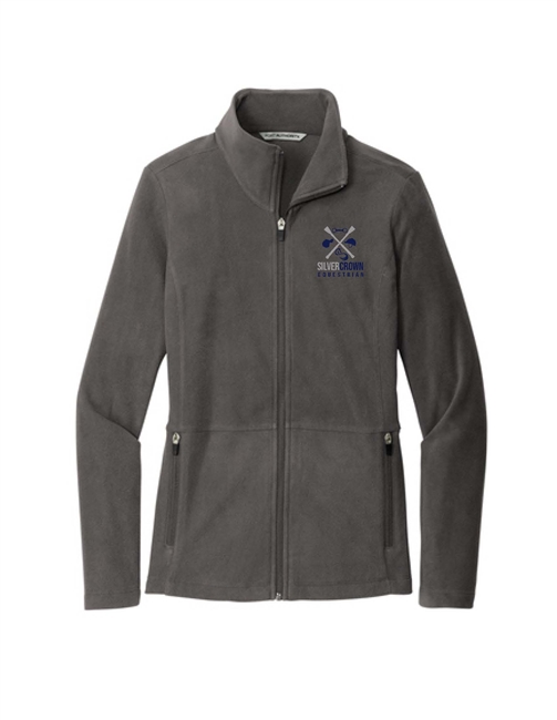 Custom embroidered Silvercrown Equestrian Fleece Zip Up