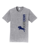 Silvercrown Equestrian Custom Printed Navy and Grey Logo Tee