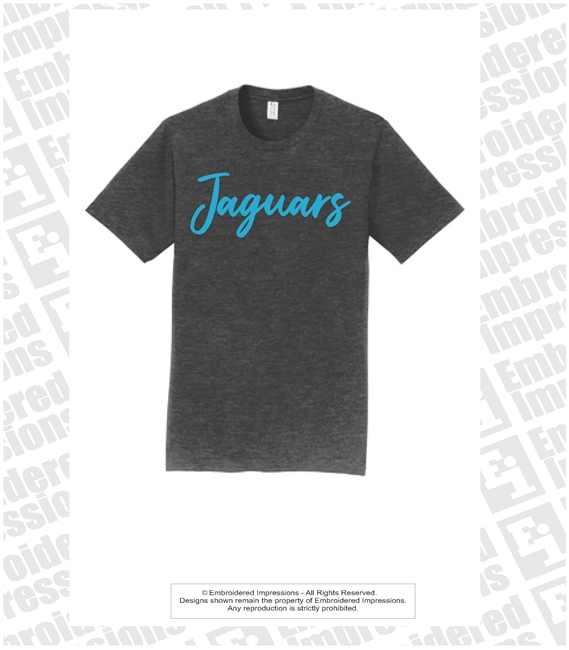 Seckinger Jaguars Script Dark Heather Tee