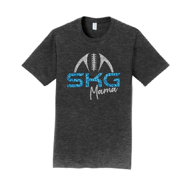 SKG Football Mama Glitter Tee