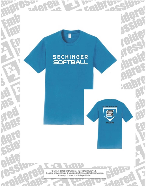 Seckinger Softball Diamond Design Sapphire Tee