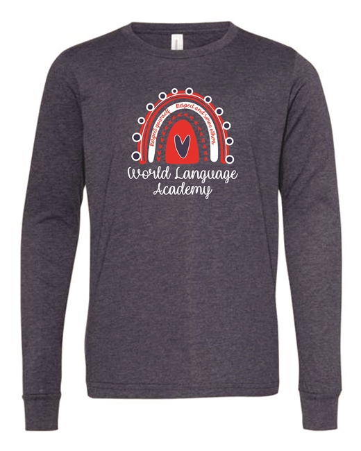 WLA Rainbow Blend Navy Heather Long Sleeve