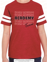 Academy Retro Football Striped Short Sleeve Tee