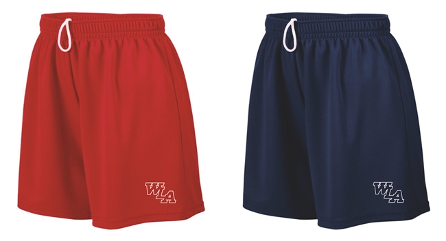 WLA Toros Girls/Ladies Cut Mesh Shorts Red Or Navy