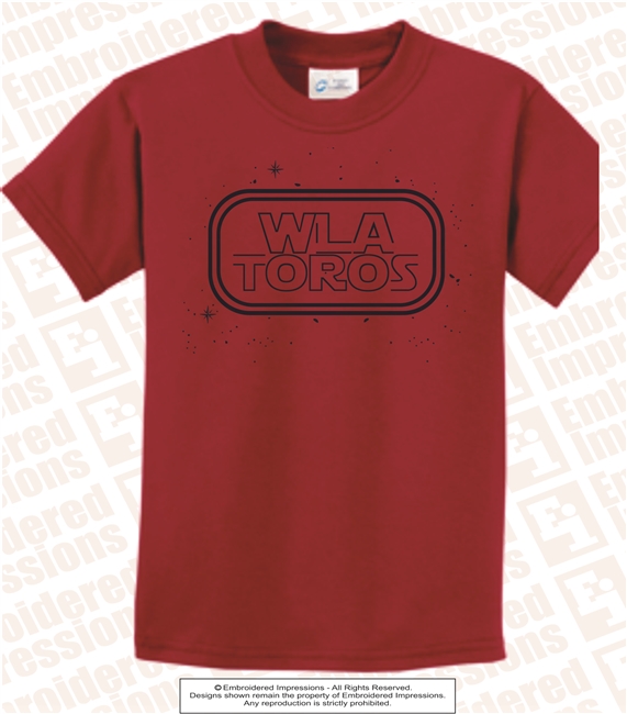 WLA TOROS Cotton Tee in Bright Red