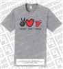 WLA Peace, Love, Toros Cotton Tee in Athletic Heather