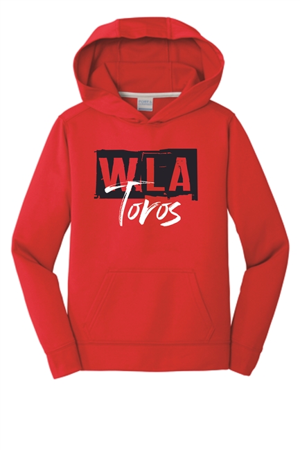 Red Dri Fit Knockout WLA logo Hoodie