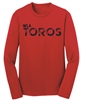 Red Dri Fit Long Sleeve with WLA TOROS in Navy