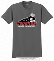 Wauka Mountains Cougars Logo Cotton Tee