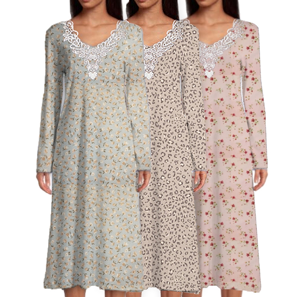 Womens 3 pack prints Womens SO SOFT butter knit open back nightgown for  women adaptive sleepwear, nursing home nightgown,hospice pajama,hospice  nightgown, open back pajama, velcro close nightshirt,womens elderly pajamas,adaptive  nightgown