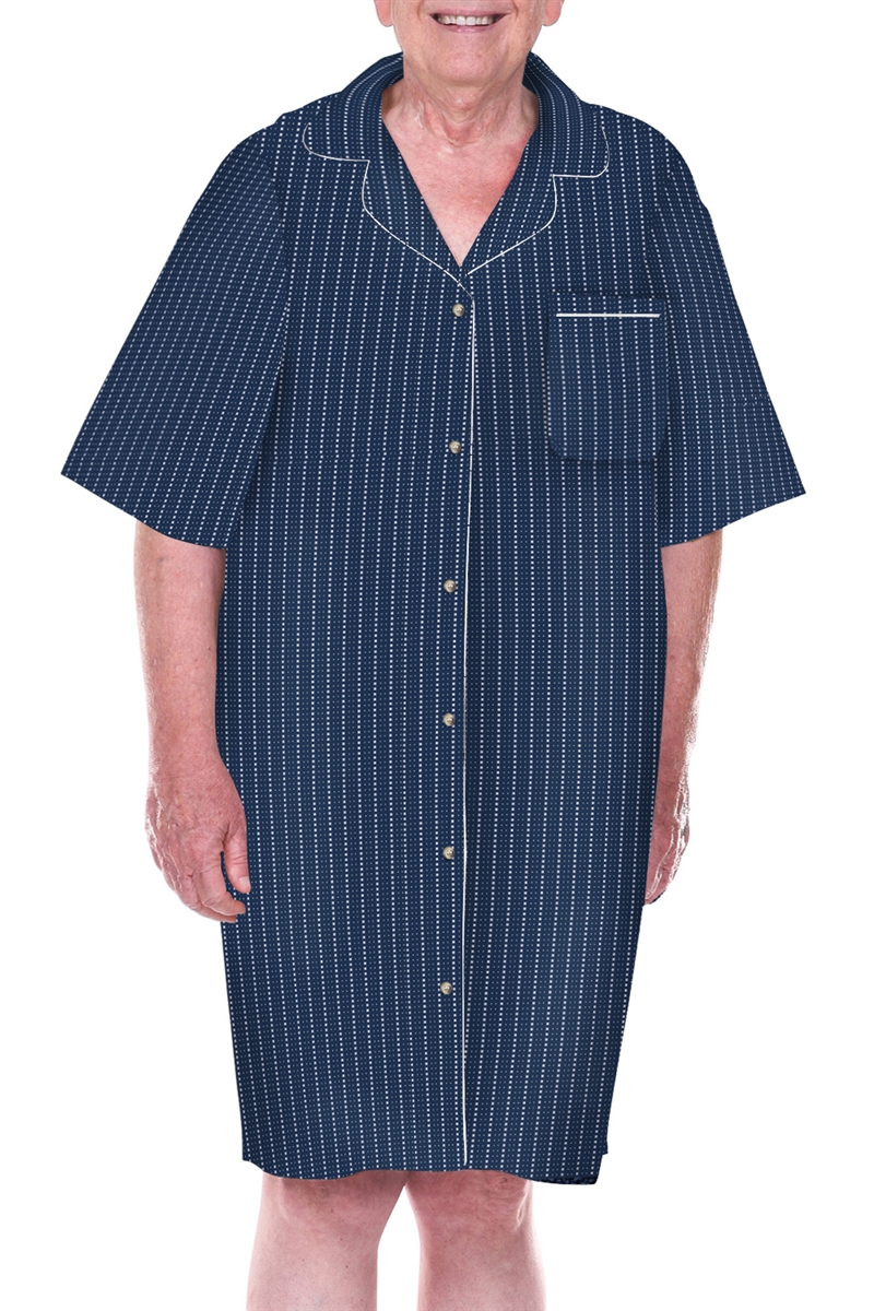 YOSINISO Bedridden Patient Clothing, Fleece Lining Double Slider Zipper  Cotton Disability Clothing for Post Surgery Elderly Fracture Hospital Gowns  for Men L Blue Set