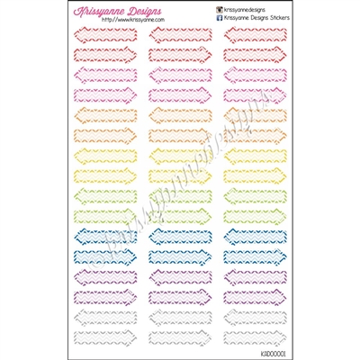 Patterned Arrows - Chevron Rainbow - Set of 48