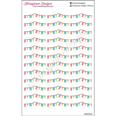 Bunting Diecut Strips - Set of 36