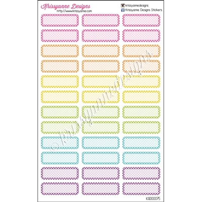 Patterned Event Stickers - Polka Dot Rainbow - Set of 36