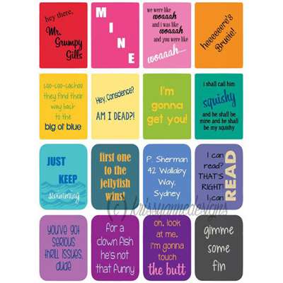 Finding Nemo Inspired Quote Stickers