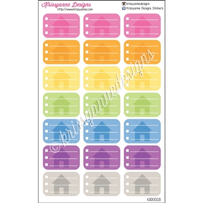 Round Corner Half Box - Home Checklist Rainbow - Set of 21