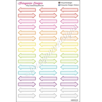 Patterned Arrows - Gingham Rainbow - Set of 48