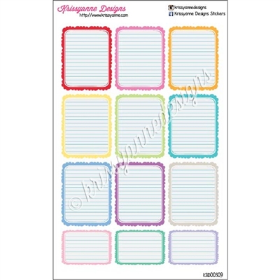 Full Box Scalloped Notebook Boxes - Pastel Set of 12