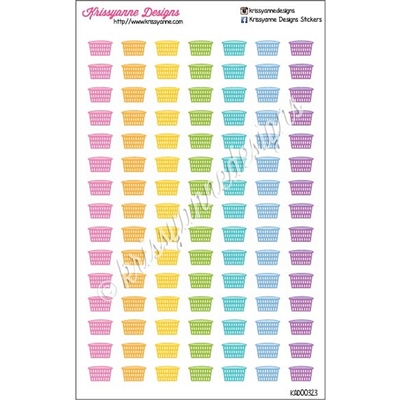 Small Rainbow Laundry Baskets - Pastel Rainbow - Set of 105