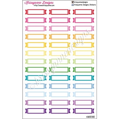 Double Sided Flags - Rainbow Outline - Set of 39