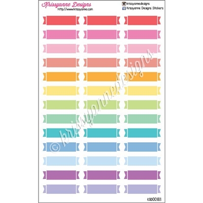 Double Sided Flags - Pastel Rainbow - Set of 39