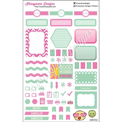 KAD Weekly Planner Set - Pink and Green