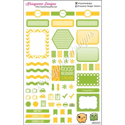 KAD Weekly Planner Set - Green and Yellow