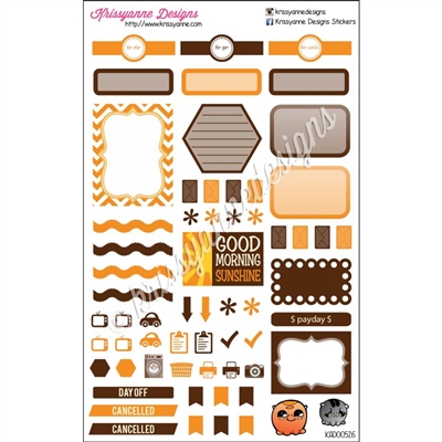 KAD Weekly Planner Set - Brown and Orange