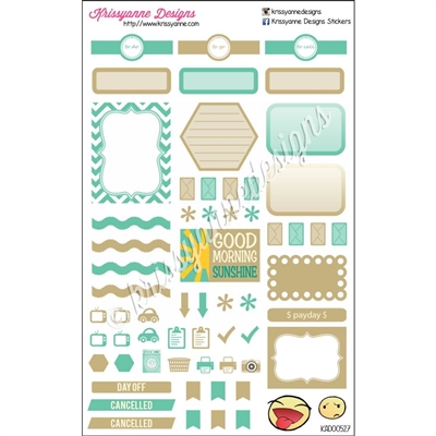 KAD Weekly Planner Set - Green and Tan