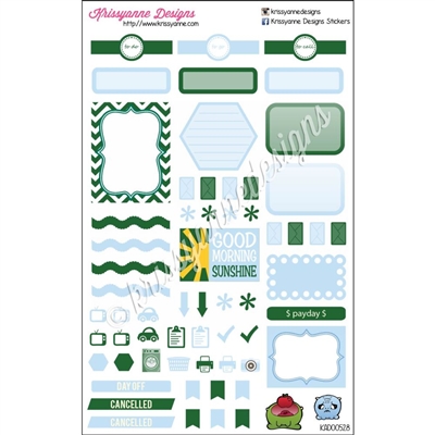 KAD Weekly Planner Set - Green and Blue