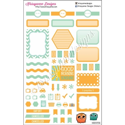 KAD Weekly Planner Set - Orange and Seafoam