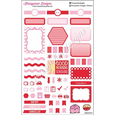 KAD Weekly Planner Set - Pink and Red