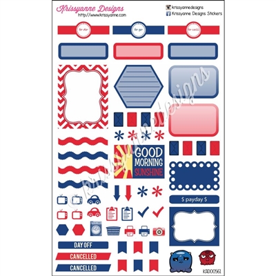 KAD Weekly Planner Set - Navy and Red