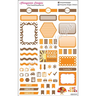 KAD Weekly Planner Set - Orange and Brown