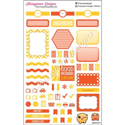 KAD Weekly Planner Set - Orange and Gold