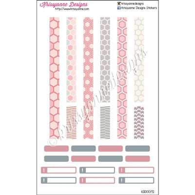 KAD Decoration Set - Gray and Pink Decoration Strips