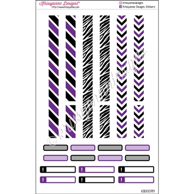 KAD Decoration Set - Purple and Black Zebra Decoration Strips