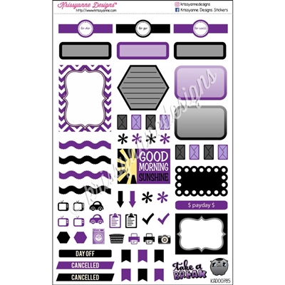 KAD Weekly Planner Set - Black and Purple