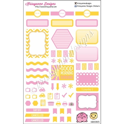 KAD Weekly Planner Set - EL Yellow and Pink