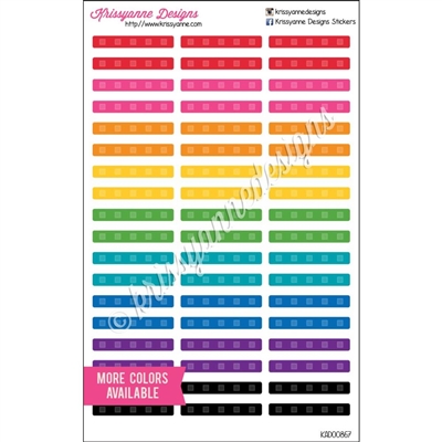 Daily Checklist Stickers - Bold Rainbow - Set of 54