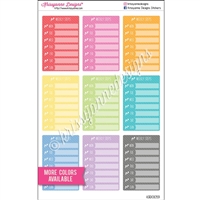 Weekly Color Block Sticker - Steps - Pastel Rainbow - Set of 9