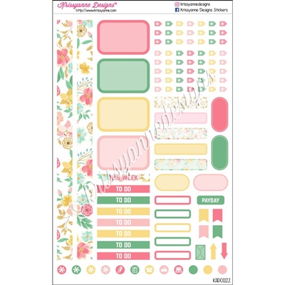 KAD Personal Weekly Planner Set - Pink Floral