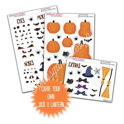 Carve Your Own Jack-O-Lantern Sticker Set